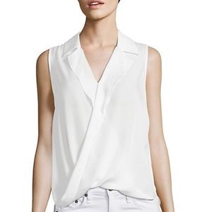 L'Agence V Neck Freja Silk Blouse size M